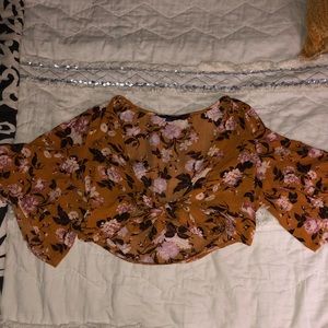 AE floral tie top